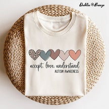 Accepter l’amour Comprendre l’autisme T-shirt