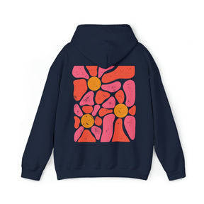 Retro botanischer Wildblumen-Hoodie