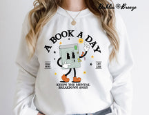 Un livre par jour, livre de lecture Sweatshirt