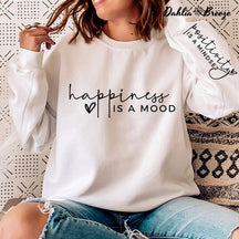 Sweat-shirt imprimé lettre drôle inspirante Positivity