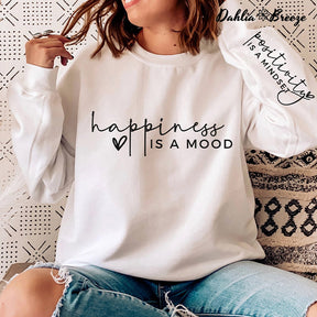 Sweat-shirt imprimé lettre drôle inspirante Positivity