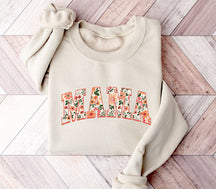 Sweat-shirt maman fleuri