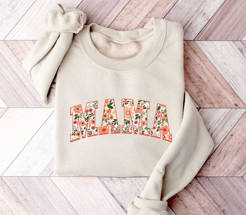 Sweat-shirt maman fleuri