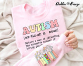 Définition de l'autisme Be Kind Book Sweat-shirt floral