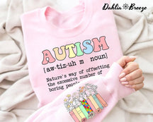 Définition de l'autisme Be Kind Book Sweat-shirt floral