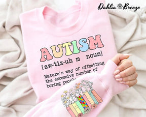 Définition de l'autisme Be Kind Book Sweat-shirt floral