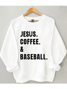 Sweat-shirt de baseball Jésus Café