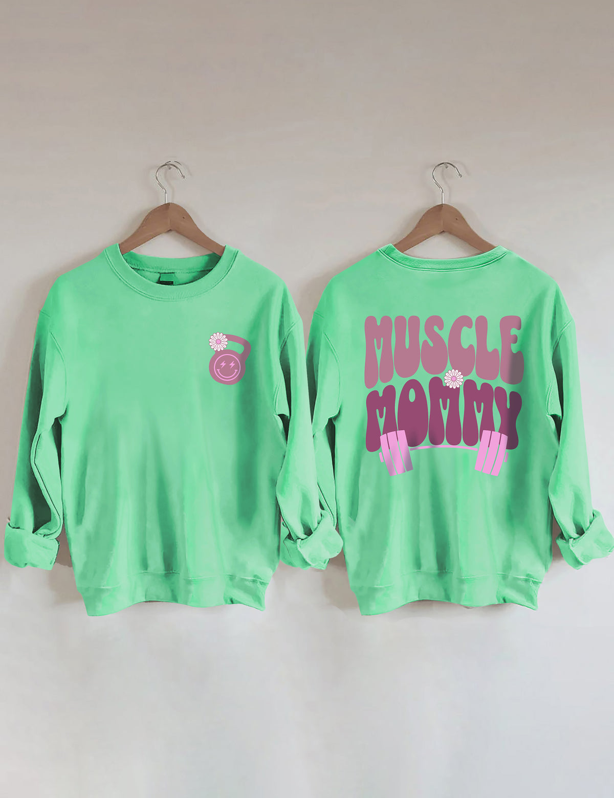 Sweat-shirt de couverture de pompe de maman musculaire