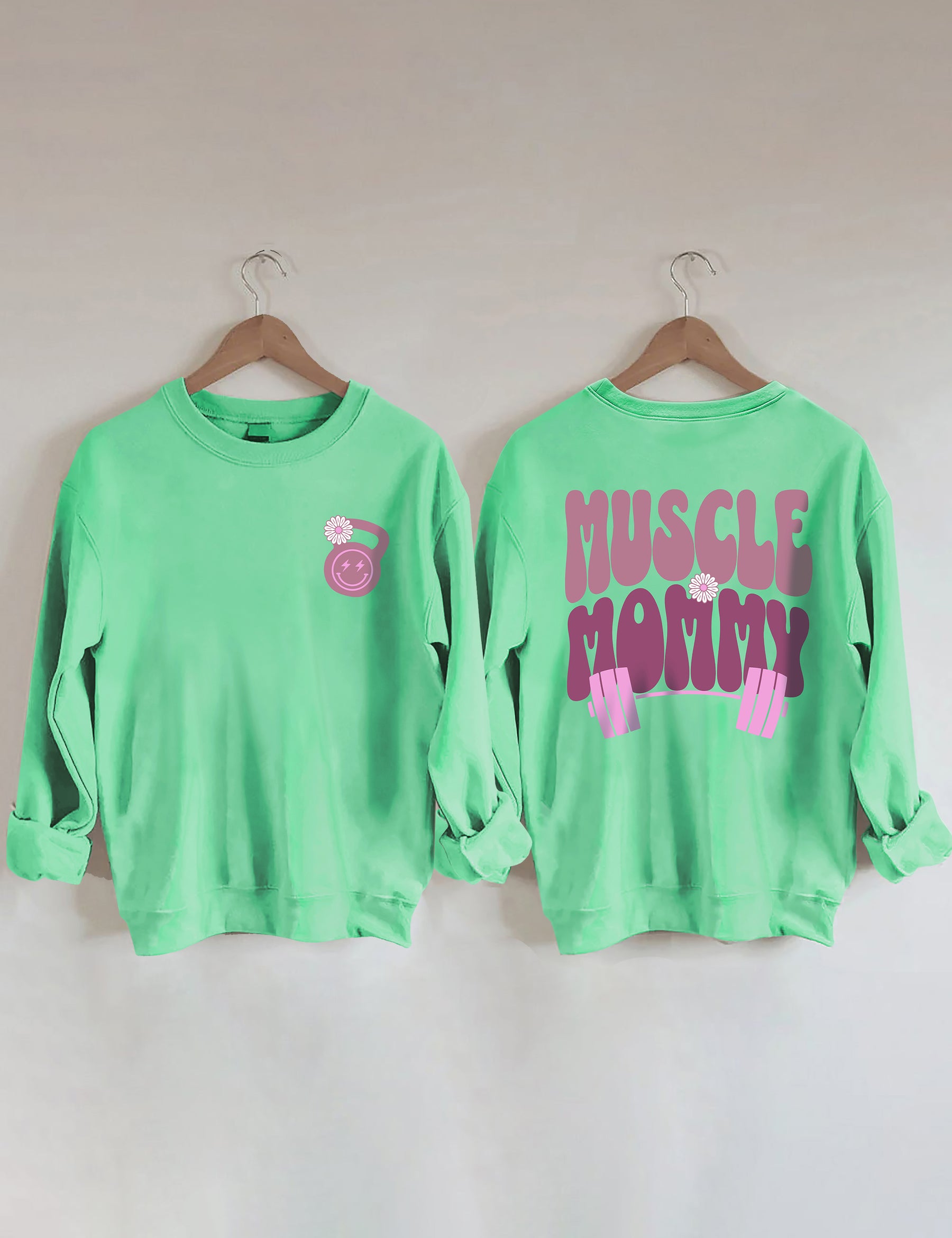 Sweat-shirt de couverture de pompe de maman musculaire