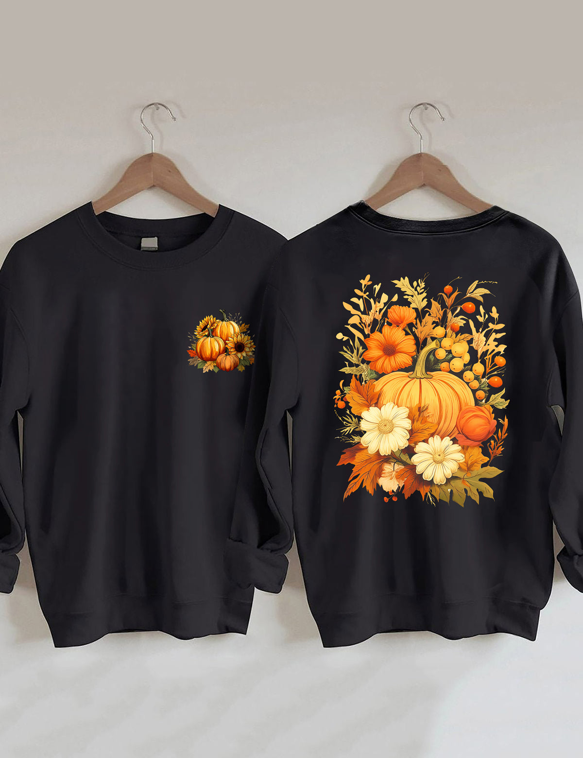 Sweat-shirt citrouilles tournesol