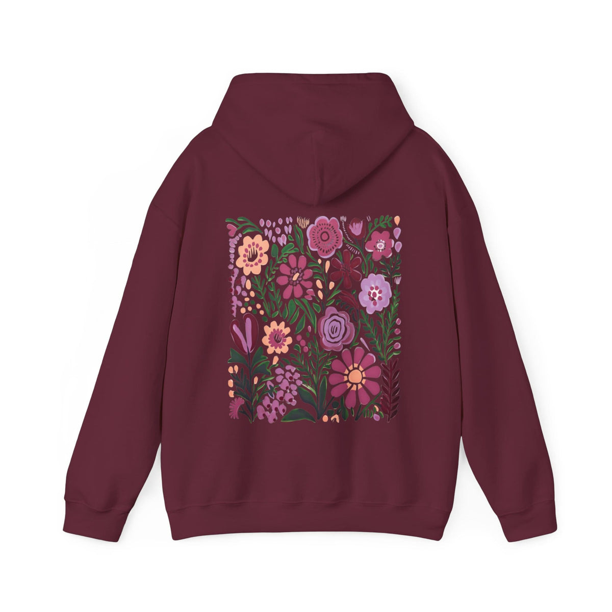 Kapuzenpullover mit Wildblumen-Natur-Print