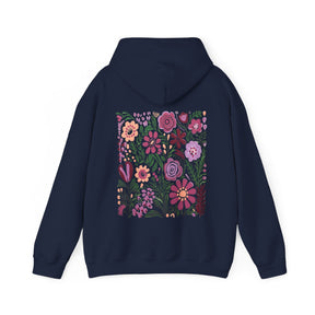 Sweat à capuche imprimé nature fleurs sauvages
