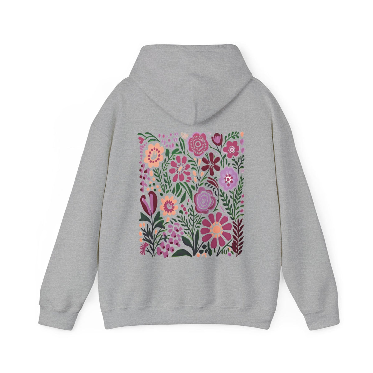 Kapuzenpullover mit Wildblumen-Natur-Print