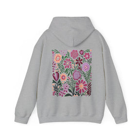 Sweat à capuche imprimé nature fleurs sauvages