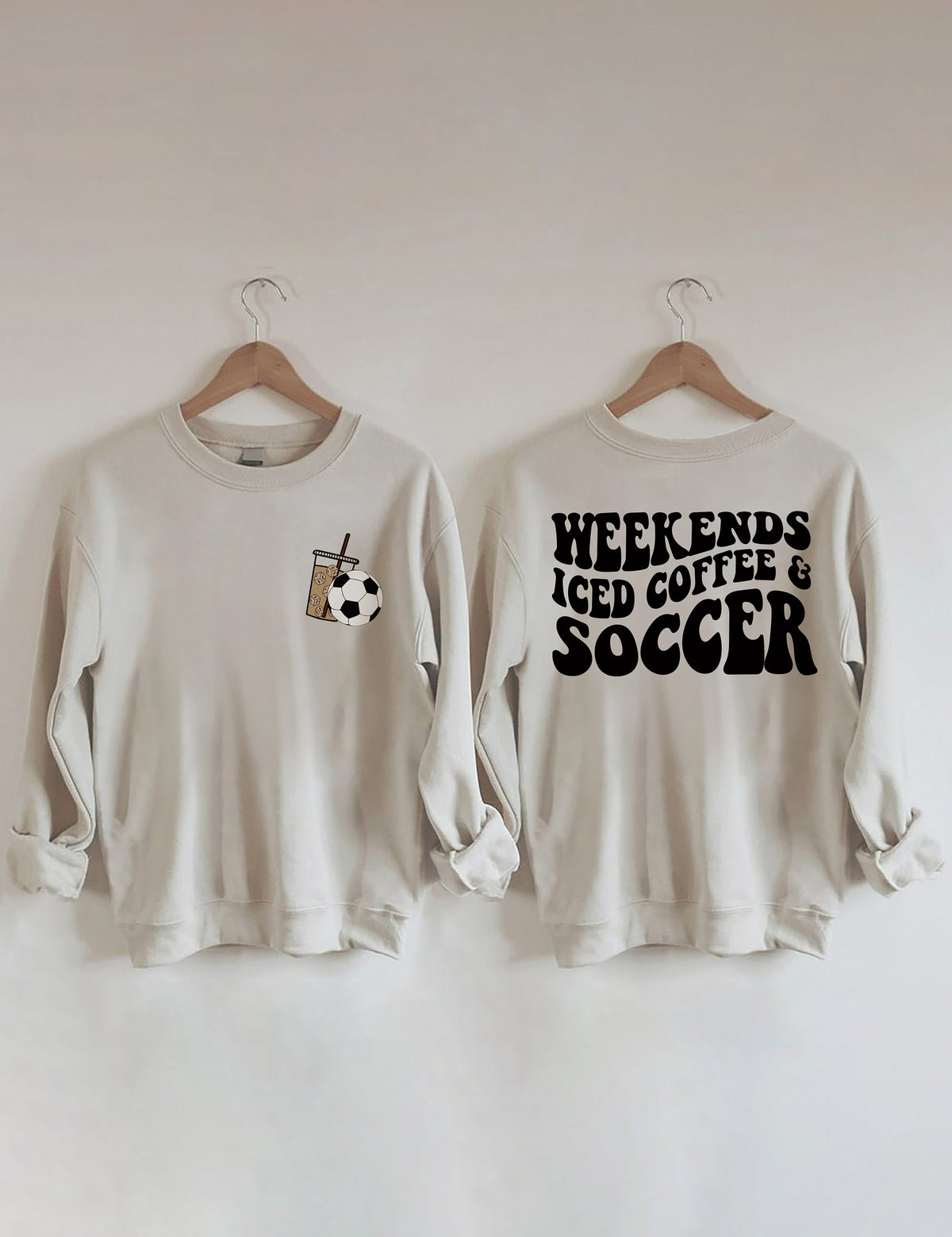 Sweat-shirt de football au café glacé du week-end