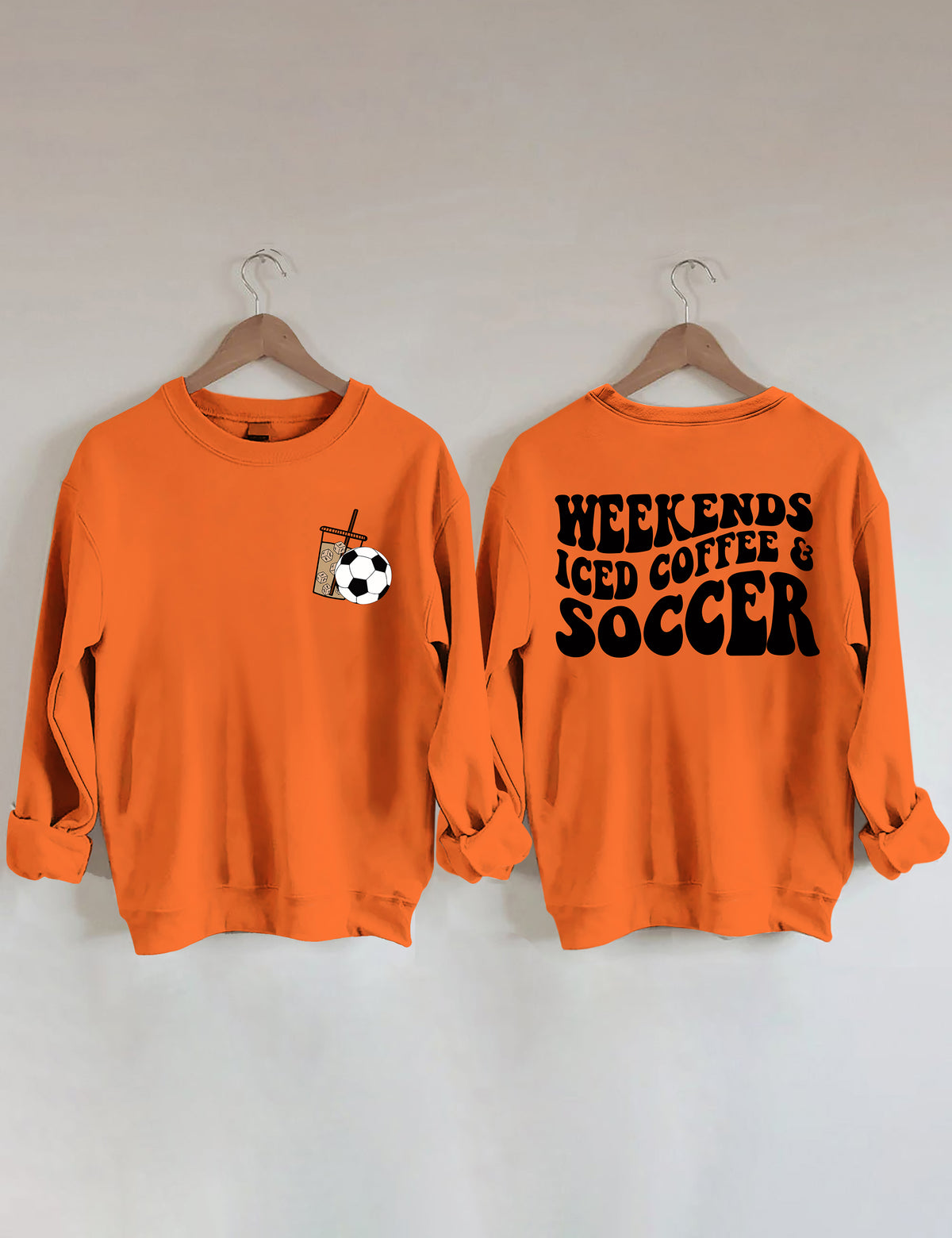 Sweat-shirt de football au café glacé du week-end