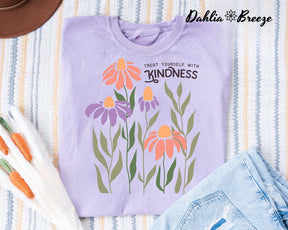 Boho Floral Offrez-vous un t-shirt de gentillesse