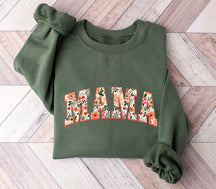 Sweat-shirt maman fleuri