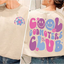 Sweat-shirt Cool Godmothers Club avec sourire fleuri