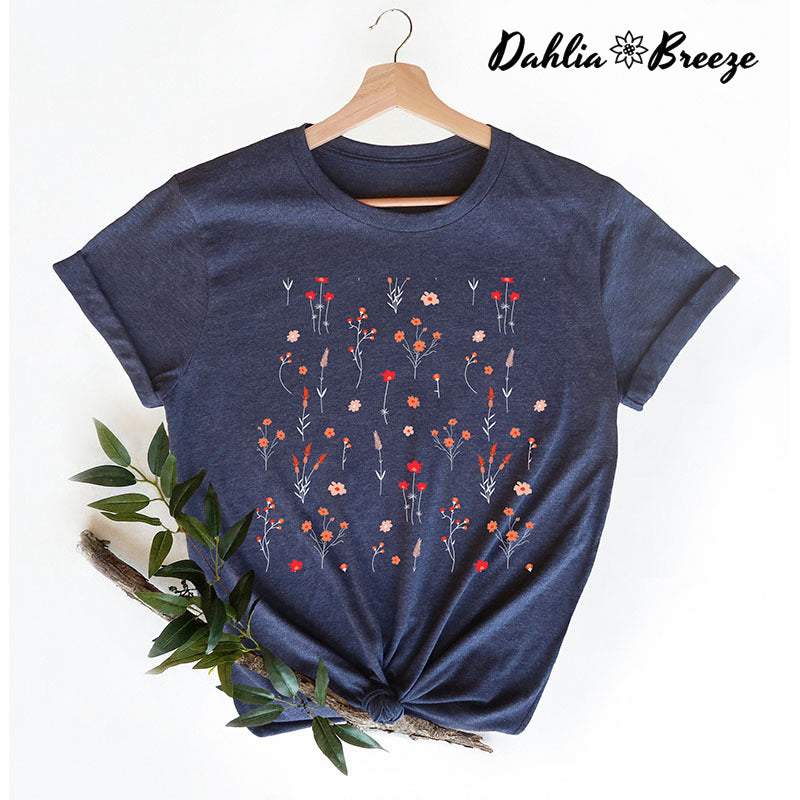 T-shirt Fleurs Sauvages Cadeau Meilleur Ami