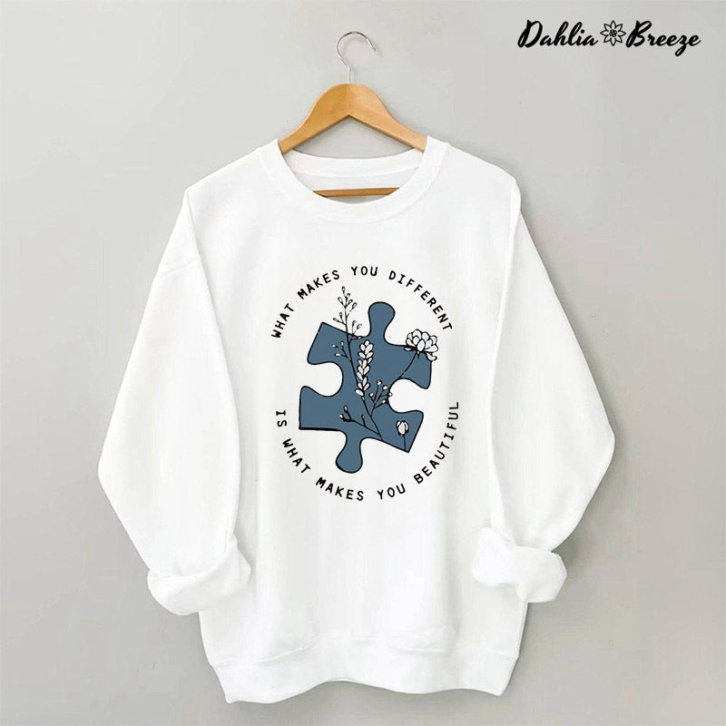 Ce qui vous rend différent Sweat-shirt de sensibilisation à l'autisme