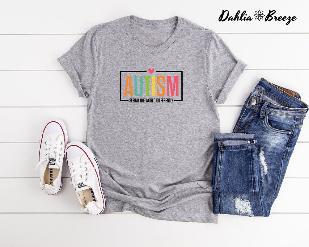 T-shirt Autisme Voir le monde différemment
