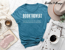 T-shirt booktrovert définition bookish