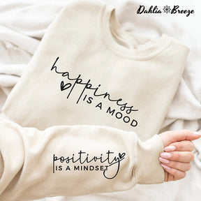 Sweat-shirt imprimé lettre drôle inspirante Positivity