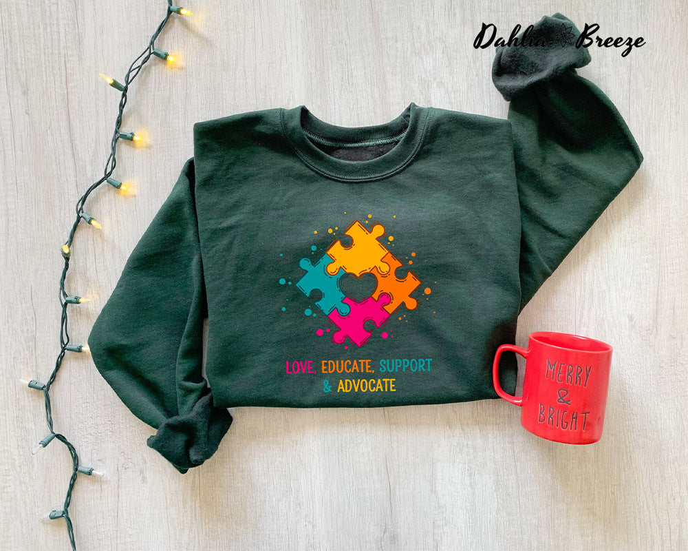 Sweat-shirt mignon pour professeur d'autisme