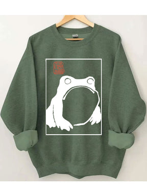 Unbeeindrucktes Frosch-Sweatshirt 