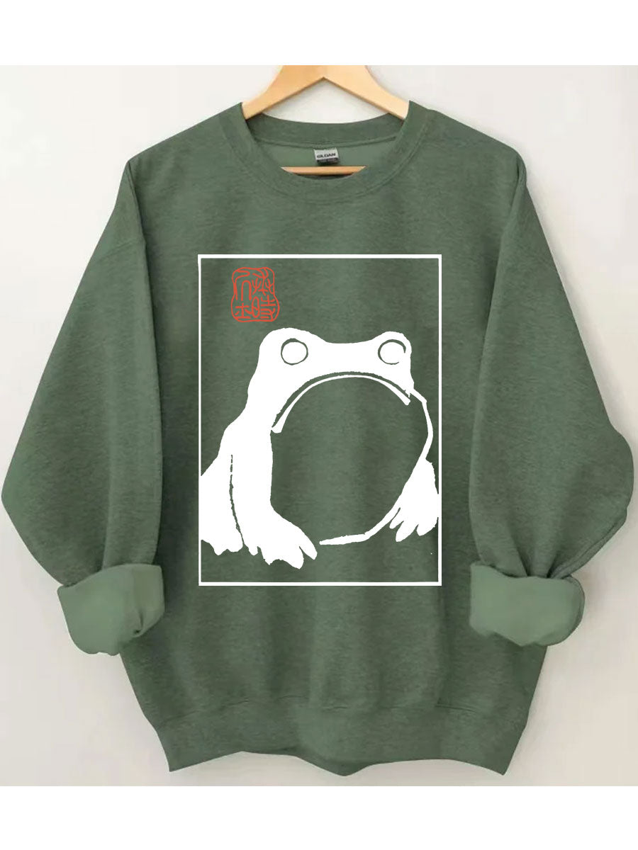 Unbeeindrucktes Frosch-Sweatshirt 