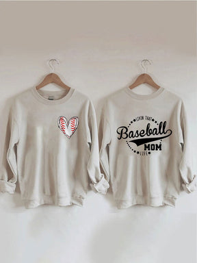 Sweat-shirt Livin' That Baseball Mom Life