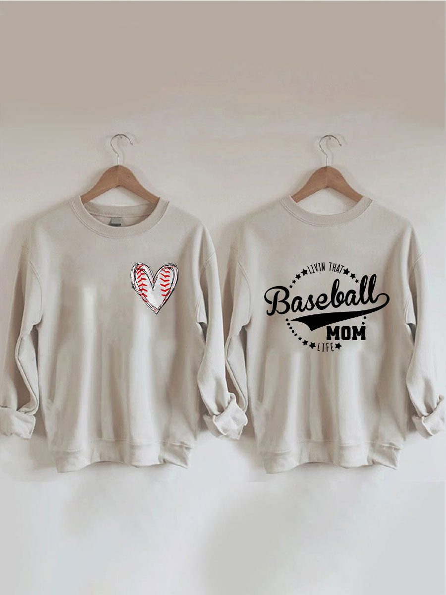 Sweat-shirt Livin' That Baseball Mom Life