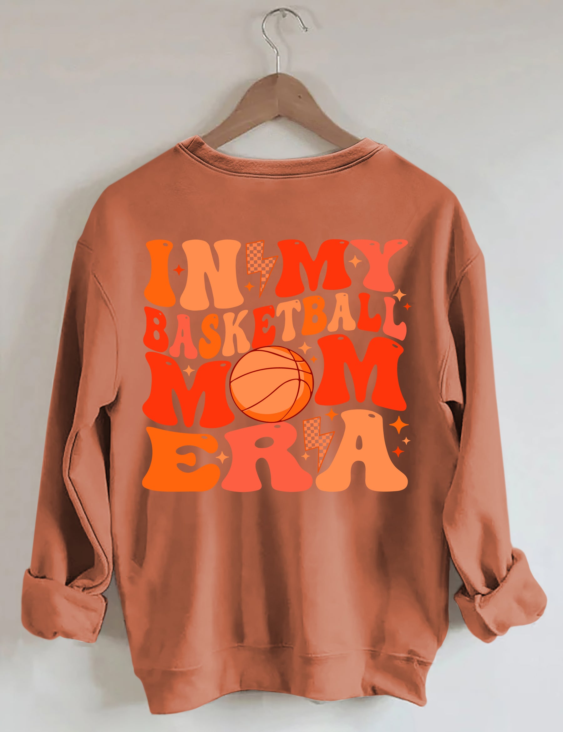 Sweat-shirt Dans mon ère de maman de basket-ball