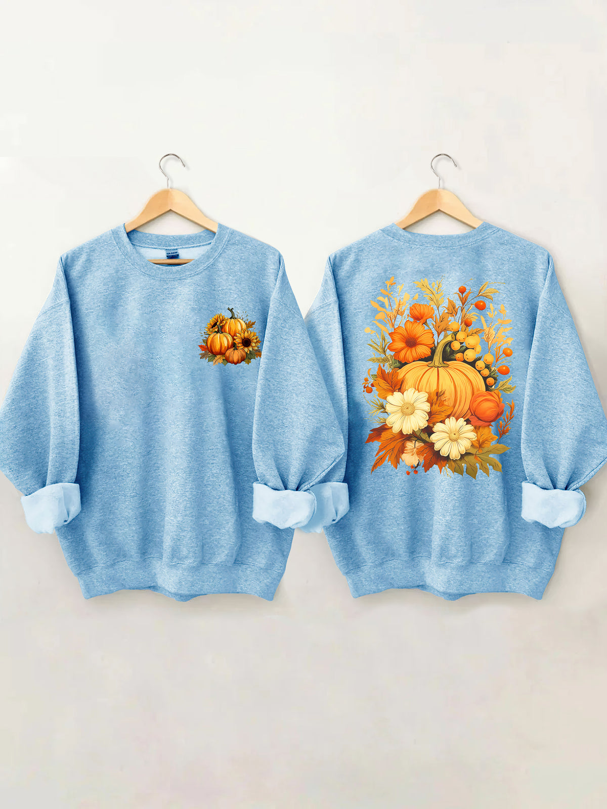 Sweat-shirt citrouilles tournesol