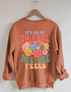 Sweat-shirt C'est bon de ressentir toutes les sensations