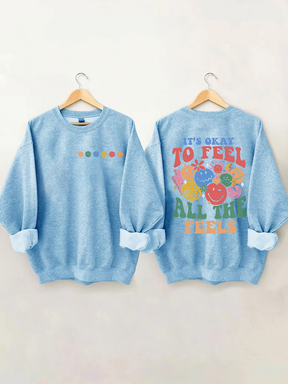 Sweat-shirt C'est bon de ressentir toutes les sensations