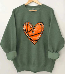 Sweat-shirt coeur de basket-ball