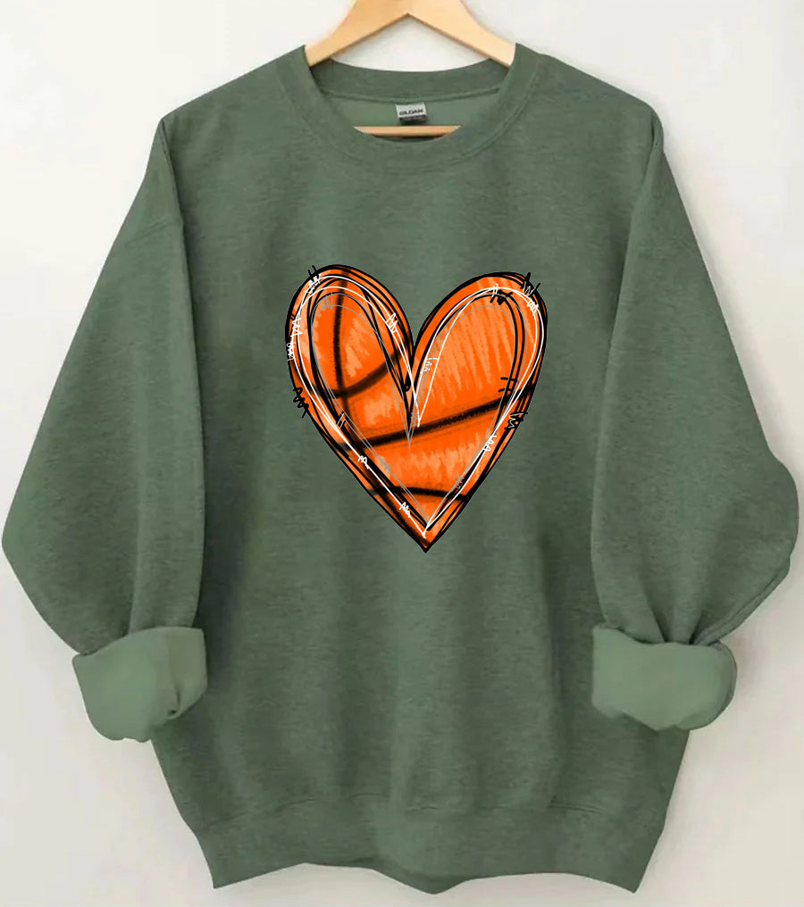 Sweat-shirt coeur de basket-ball