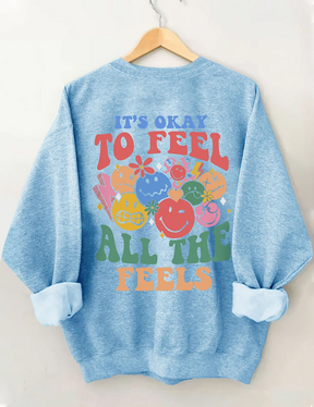 Sweat-shirt C'est bon de ressentir toutes les sensations