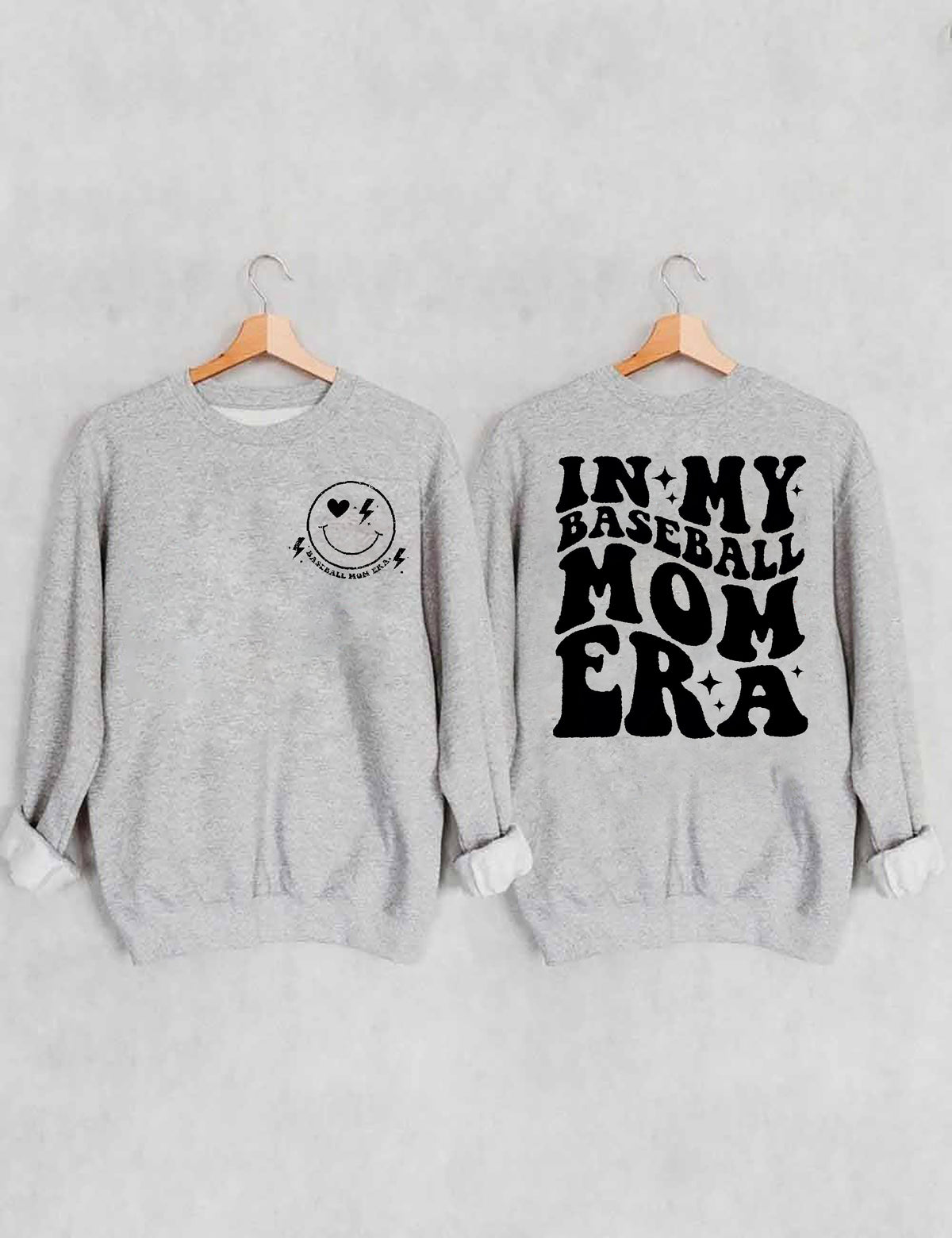 Sweat-shirt Dans mon époque de maman de baseball