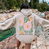 Sweat à capuche rétro à imprimé floral