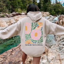 Kapuzenpullover mit Retro-Blumendruck