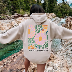 Sweat à capuche rétro à imprimé floral