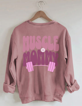 Sweat-shirt de couverture de pompe de maman musculaire