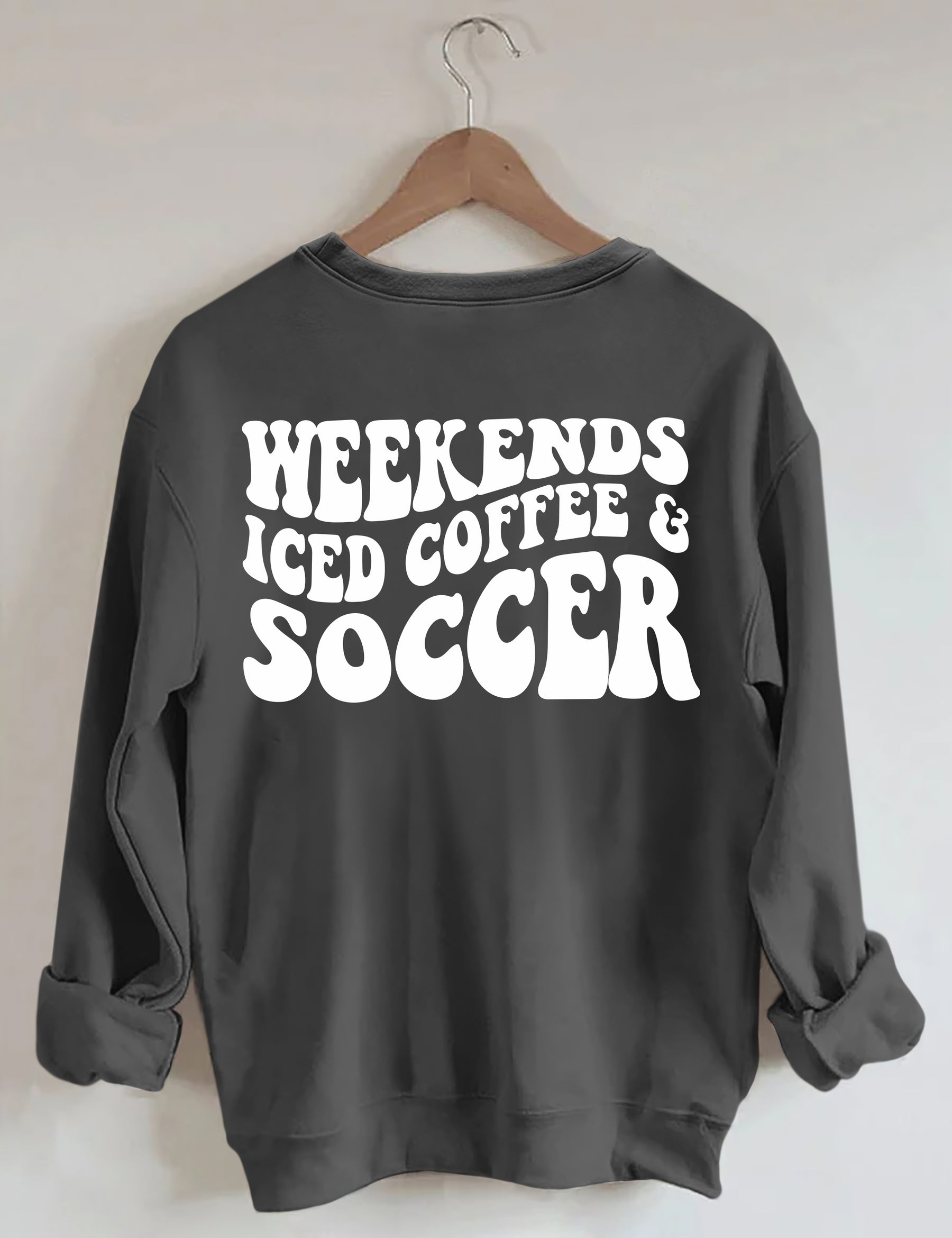 Sweat-shirt de football au café glacé du week-end