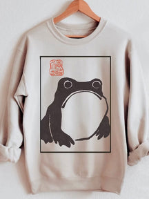 Unbeeindrucktes Frosch-Sweatshirt 