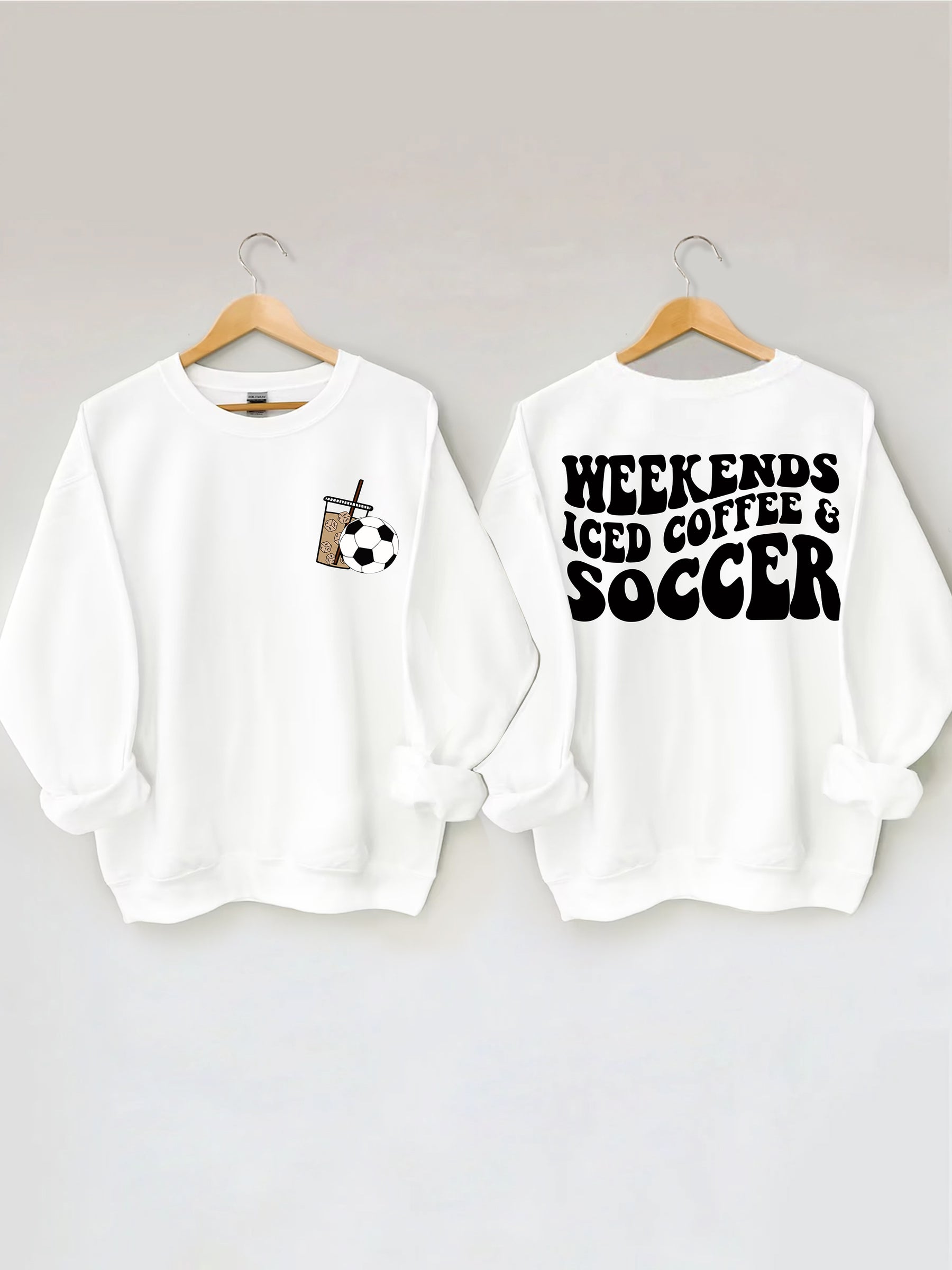 Sweat-shirt de football au café glacé du week-end
