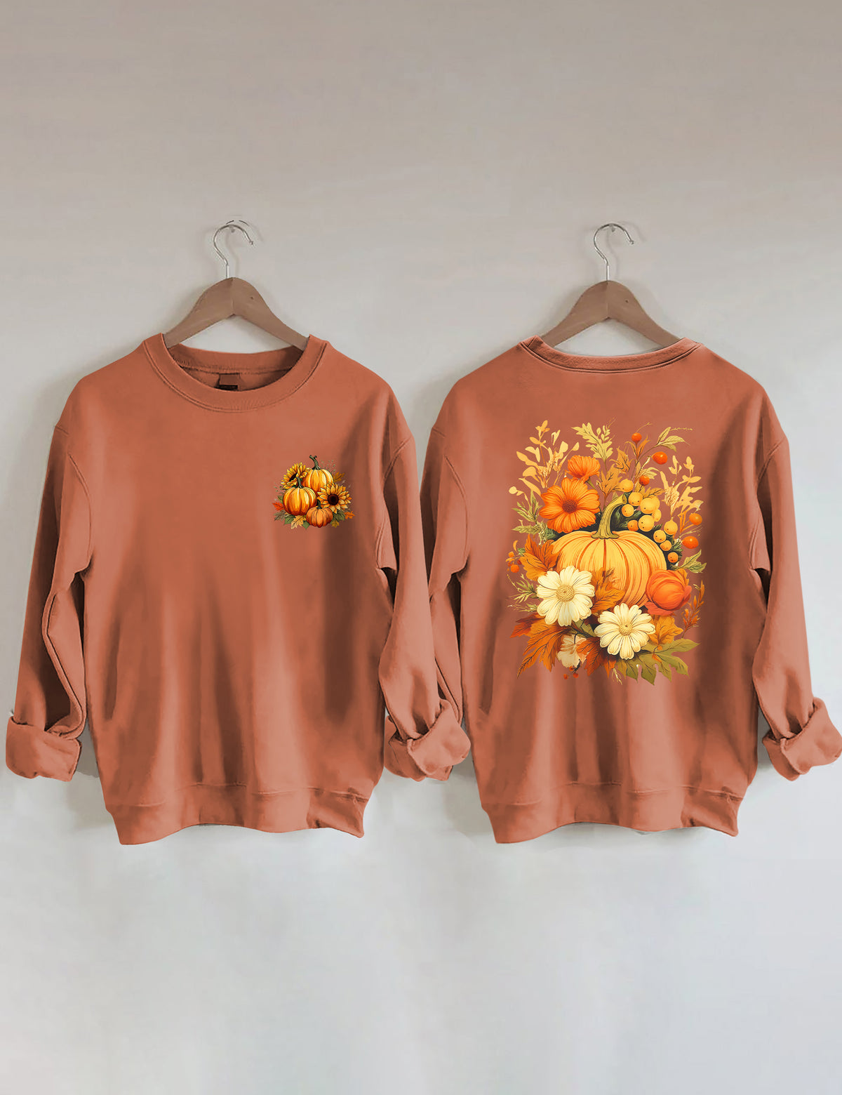 Sweat-shirt citrouilles tournesol