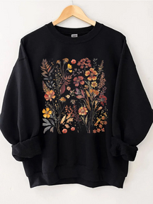 Sweat-shirt à fleurs Cottagecore vintage